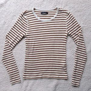 Abercrombie & Fitch Ribbed Long Sleeve Top